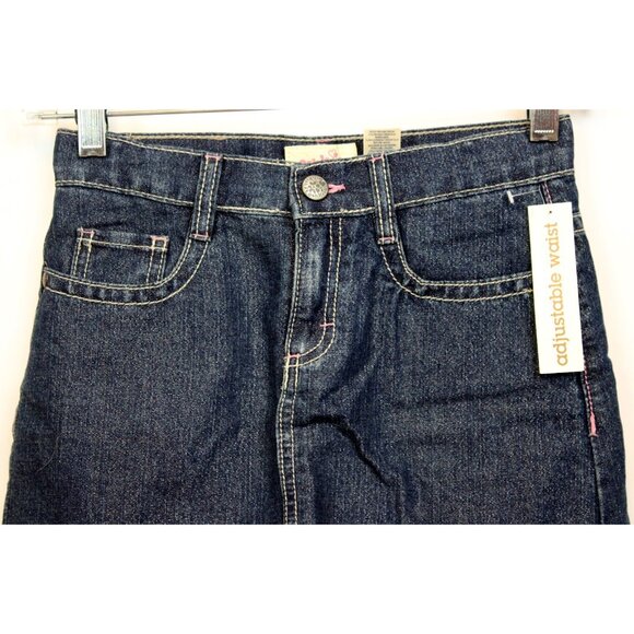 OshKosh B'gosh Denim Sparkle Skirt Skort sz 10 Loop Tab Embellished Adjust Waist - Picture 2 of 8